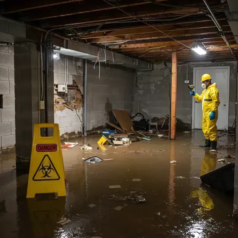 Flooded Basement Electrical Hazard in Jessup, MD Property